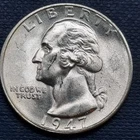 1947 S Washington Quarter 25c Silver BU UNC GEM Brilliant Uncirculated #97313