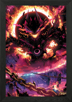 Gerahmtes Wandbild Poster Leinwanddruck Bild Dark Cosmic Entity