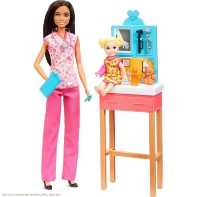 Barbie Pediatrician Doll and Doctor Playset with Accessories, Pink Scrubs
