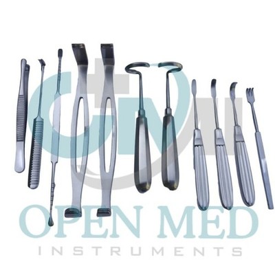 11-Piece Daniel Gubisch Rib Harvest Instrument Set Precision Plastic Surgery