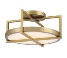 Minka Lavery 5616-L Boada 14"W LED Semi-Flush Ceiling Fixture - Brass