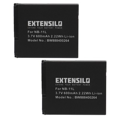 2x Akku für Canon IXUS 165 155 160 150 245 HS 147 240 HS 265 170 157 600mAh 3,7V