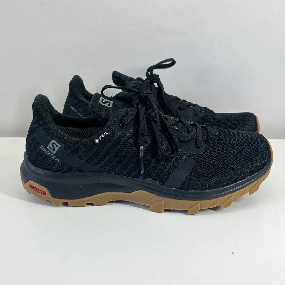 Zapatos de senderismo impermeables Salomon para mujer negros con prisma saliente Goretex Foto 2 de 4