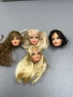 Lot Of 4 Vintage Barbie Heads TNT PJ Talking Barbie Free Ship