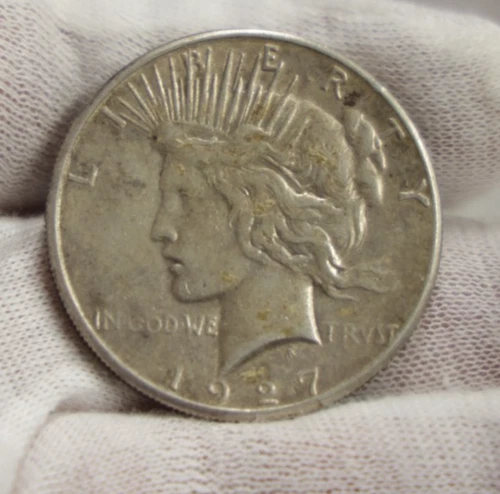 1927 S US Peace Silver Dollar XF (Clean, Tape Residue)