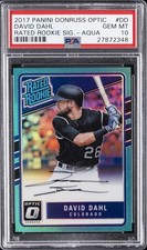 2017 PANINI DONRUSS OPTIC RATED ROOKIE SIGNATURES DAVID DAHL #/125 PSA 10 AUTO