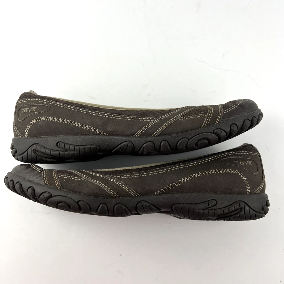 Teva Alana Marrón Malla Ballet Pisos Deportivos Exterior Para Mujer 8.5 S/N4189 Foto 3 de 4