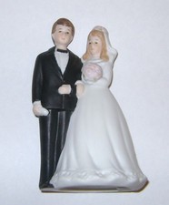 LEFTON BRIDAL CAKE TOPPER Porcelain 1984 Excellent  FREE Shipping 