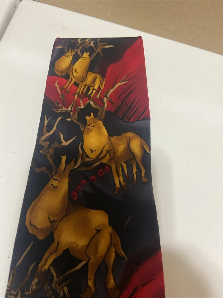 Corbata de seda J Garcia reno abstracto EE. UU. Foto 3 de 4