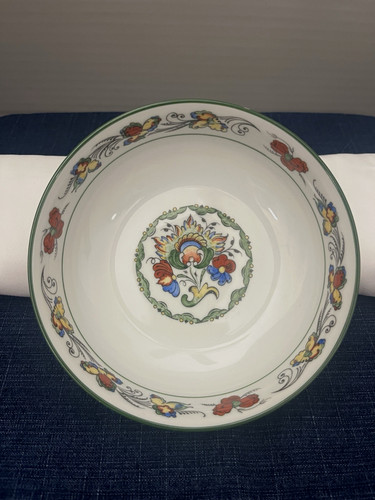 Scandinavian Porsgrund (Norway) Porcelain Bowl Hand-Painted Rosemaling, MC