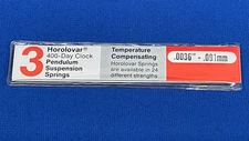 Horolovar Anniversary 400 Day Clock .0036" Suspension Spring .091 mm 3 Pack