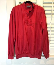 Masters Collection Men Size XL Red Pullover Windbreaker Snap Button Golf