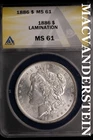 1886 Morgan Dollar-ANACS MS 61 Lamination Brilliant Uncirculated #SLM638