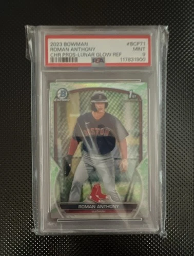 🔥2023 Bowman Chrome Prospects Roman Anthony BCP-71 Lunar Glow Refractor (RC)🔥