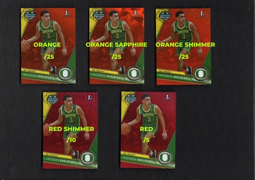 Jackson Shelstad 2023-24 Bowman Chrome U 1st Rainbow Set RARE /5 /10 /25 ++ (29) - Picture 6 of 6