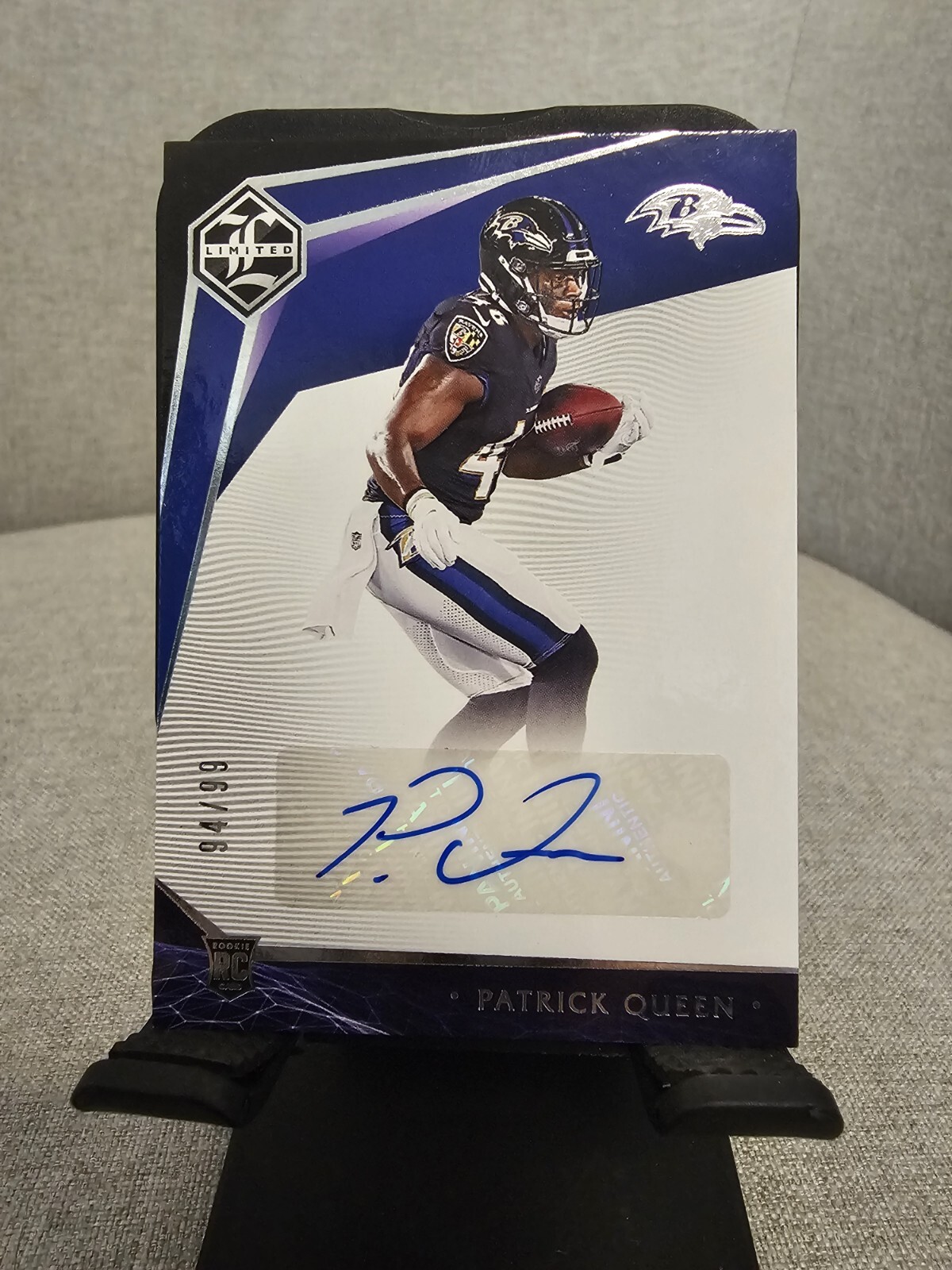 Patrick Queen RC 2020 Limited Auto #'d 94/99 Ravens