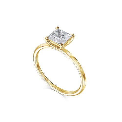 14k Ring D VVS1 1 Carat Cut Lab Created Diamond IGI Certification Gift For Her - Picture 7 of 8
