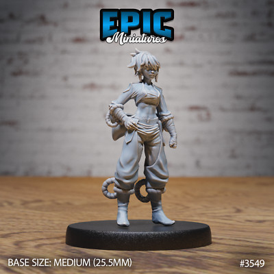 Female Monk Player Character A by Epic Miniatures RPG D&D Pathfinder 3D Print