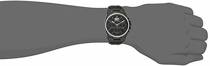 Pulseira de relógio Wittnauer masculina WN1012 couro crocodilo preta - Imagem 2 de 3
