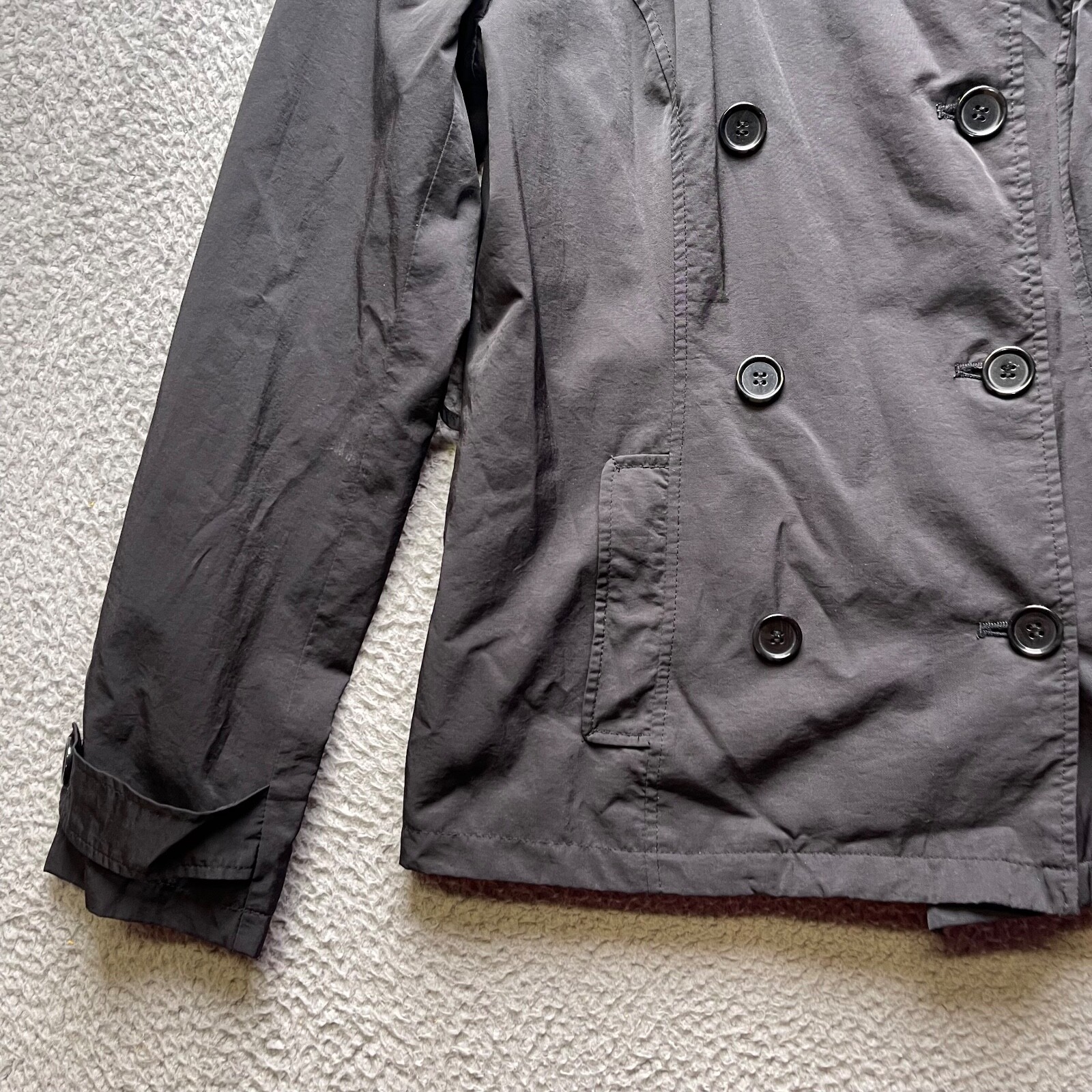 Pimkie Jacket Coat Womens Size 12 Black Button Front Long Sleeve image 5