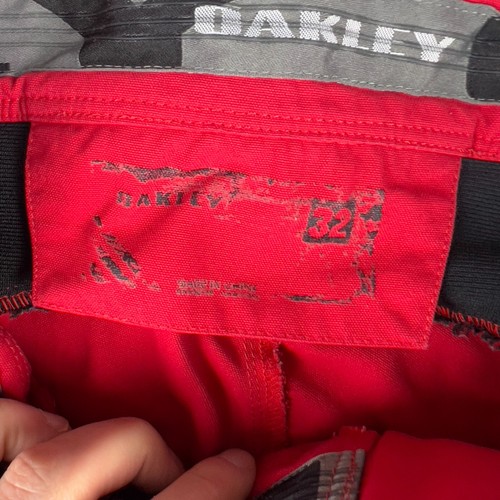 Vintage Oakley Mountain Bike Shorts Red MTB Cycling Mens 32 Rare 90s Gear - Picture 4 of 14