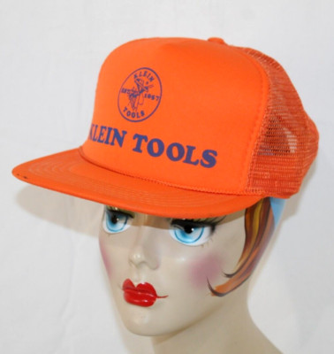 KLEIN TOOLS Snapback / Mesh Ball Cap Hat, Vintage Electric ,Orange