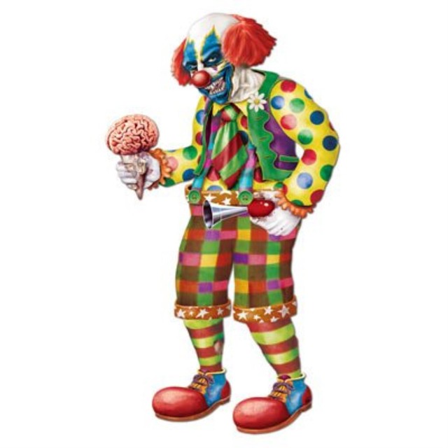 Beistle Jointed Zombie Clown, 5-Feet 6-Inch (9888374948019)