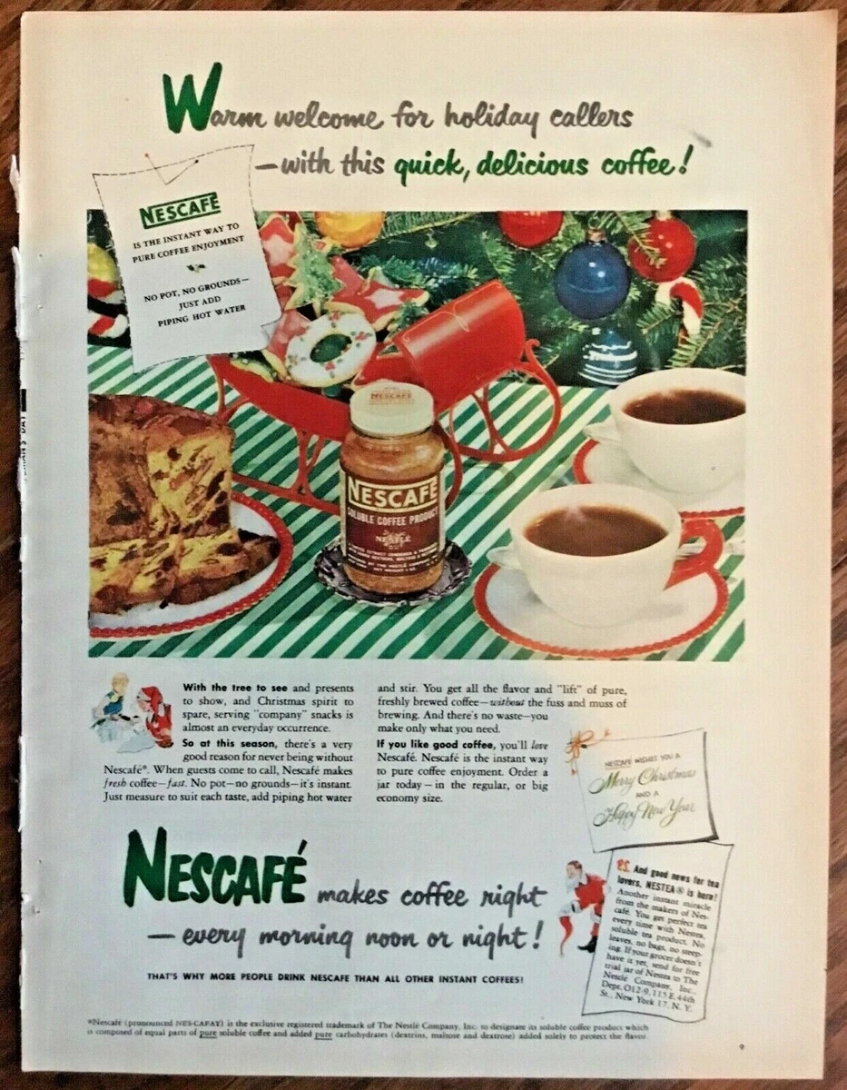 Nescafe coffee 1949 original vintage ad 1940s food decor retro art ...