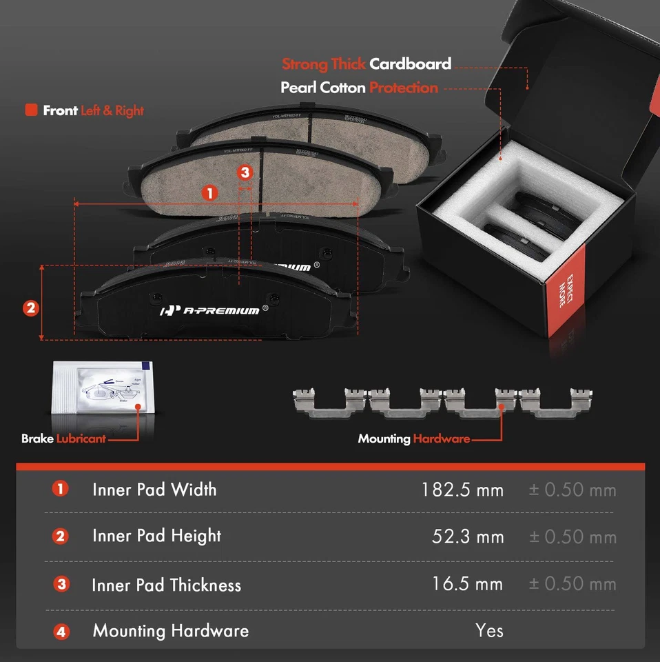 Rotor de freno perforado y pastilla de freno para Ford Taurus X 2008-2009 Mercury Sable delantero Foto 3 de 4