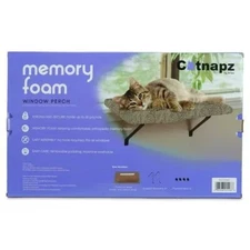 CatNapz Memory Foam Window Perch Cat Perch Holds up to 35 Pounds Fits all Window