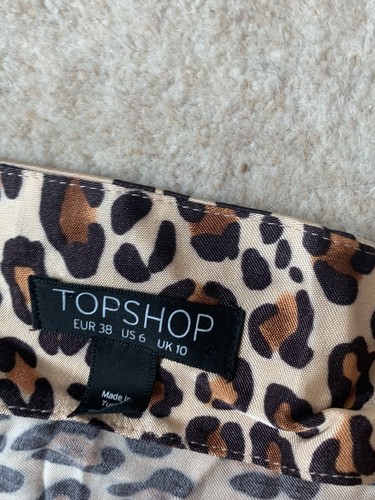 Topshop Leopard Print Cami Crop Top Size 10 - Picture 3 of 3