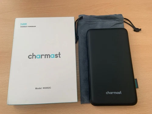 NEW Charmast Ultra Slim 26800mAh Power Bank 15W Fast Charge Black  W2002C