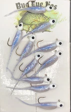 10 Pack 1/16 Oz  Custom Made Crappie, bass,  Walleye Lures (blue Ice)