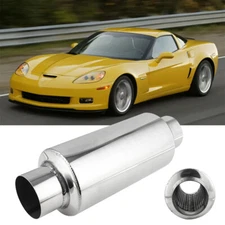 For Chevrolet Corvette 2.5" Inlet/Outlet 12" Exhaust Resonator Muffler Deep Tone