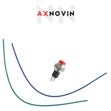 AXNOVIN Ksr10 Guitar Killswitch Momentary Push Button Stutter 10mm Red 