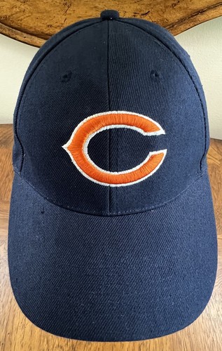NFL Chicago Bears Reebok Embroidered Navy Blue Hat Cap Orange "C"