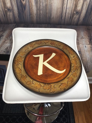 @ Type Key Metal Sign enameled 12 inches round farmhouse decor letter k - Picture 2 of 5