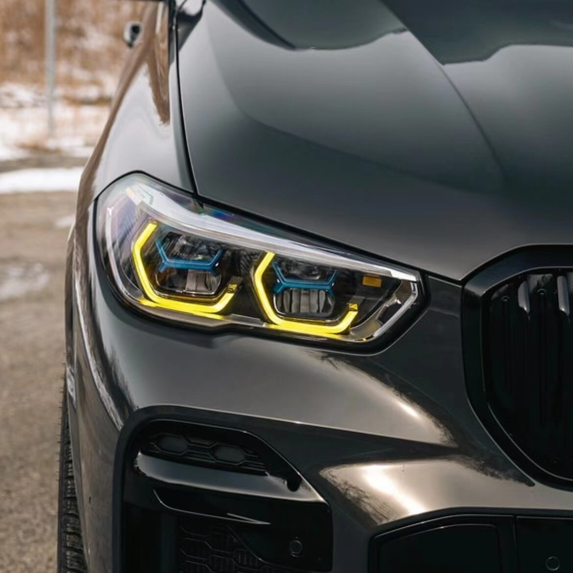 Yellow DRL Modules For 2020 2021 BMW X5 G05 X6 G06 Laser Headlight