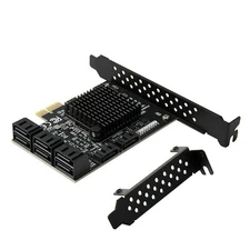 Expansion Card Controller Adapter PCI-Express to 8 Ports SATA 3.0 6G For HDD