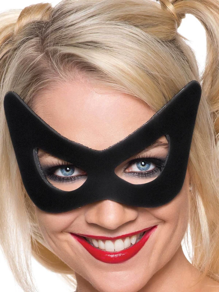 Harley Quinn Suicide Squad Adult Eye Mask Costume Women Villain Joker Accessory - Image 2 of 2