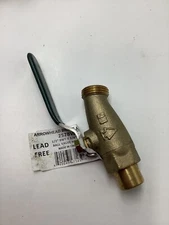 Arrowhead Brass Ball Valve Hose Bib No-Kink 1/2" x 3/4" Sweat Lead-Free 252BVLF