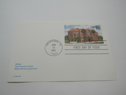 USPS Scott UX155 19c University Of Texas First Day of Issue Postal Card Old Red - Picture 5 of 8