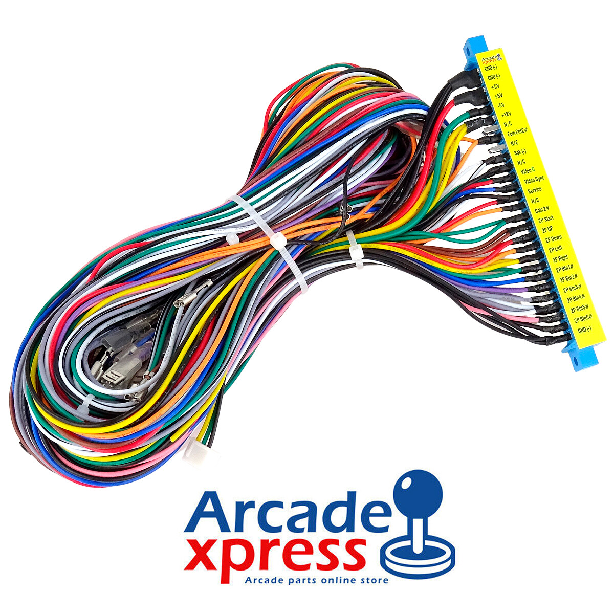 Câblage Jamma Harness Arcade 6 Boutons Par Joueur – 150 Cm, 56 Broches, Pour Bornes D'arcade