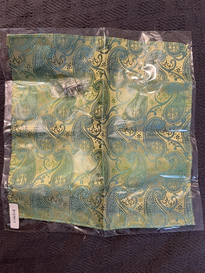 Paul Malone Palm Beach Hecho a Mano 100% Seda Con Bolsillo Cuadrado Hecho en China Largo Foto 2 de 4