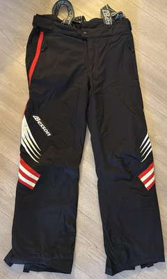 Anzi Besson Snowboarding Ski pants Bibs Overalls Black Insulated XL Snowmobile 