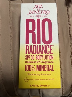 Sol De Janeiro Rio Radiance 100% Mineral SPF 50 Body Lotion 6.7floz. Sunscreen