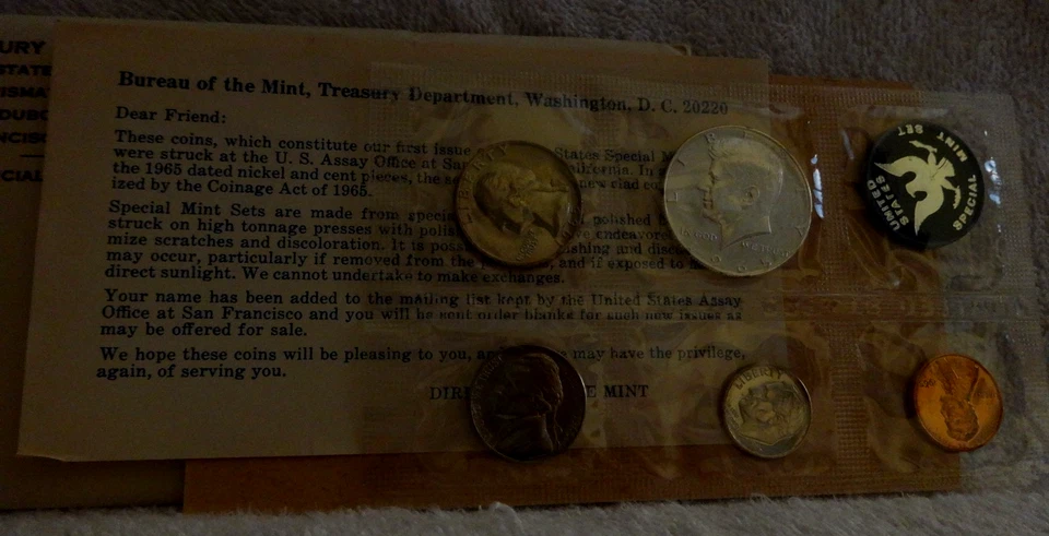 6-SET LOT-PROOF AND SPECIAL MINT SETS-1965,66,67 SMS PLUS 1968.69 &70-PROOF SETS - Image 2 of 4