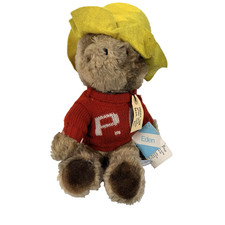 NWT VTG Paddington Bear Plush 1981 Eden Toys Stuffed Animal P.B. Red Sweater Hat