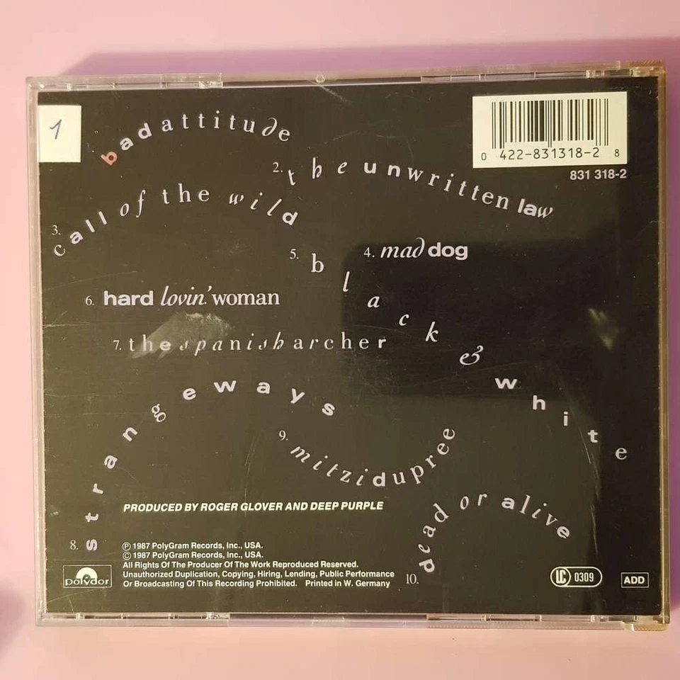 DEEP PURPLE House Of Blue Light FULL SILVER VG+/VG+ (CD) - Bild 4 von 4