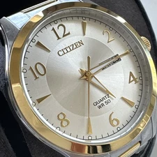Citizen Men's Quartz Classic Day / Date Quartz Silver Watch 41 MM BF2005-54A